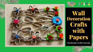 Wall Decoration Crafts with Newspaper Easy