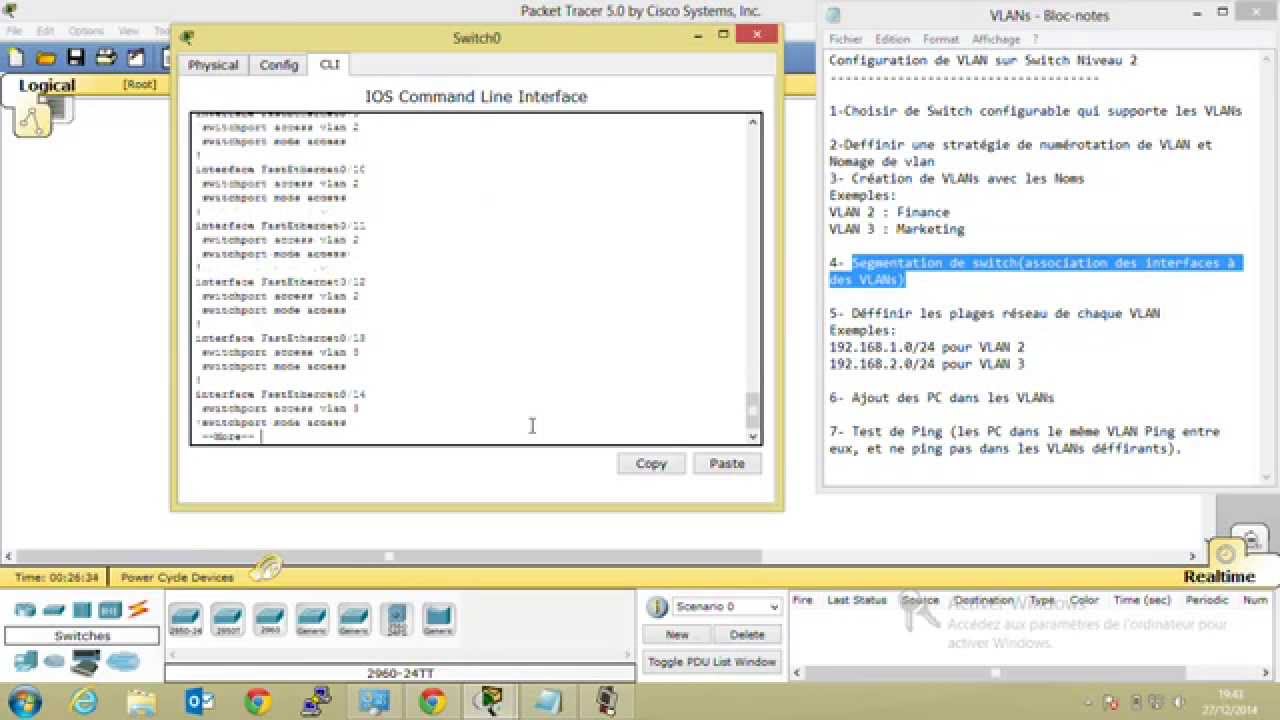 1 Configuration de VLANs Switch Cisco 2960 - YouTube