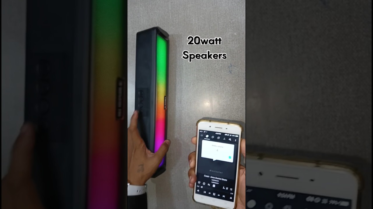 Nu Republic Party Box 240 Bluetooth Soundbar | 20W Output | Multiple RGB LED Lights Effects