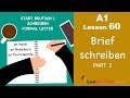 A1 - Lesson 60 | Brief schreiben | Formal Letter | Hotelreservierung | Start Deutsch1 | Learn German