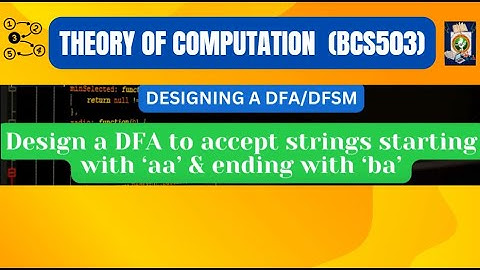 Automata Theory | Design a DFA to accept strings starting with 