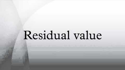 Residual value