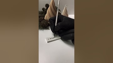 Making custom clay name tags #christmasgifts #shorts