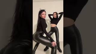 Girls Twerking In Leather Leggins 