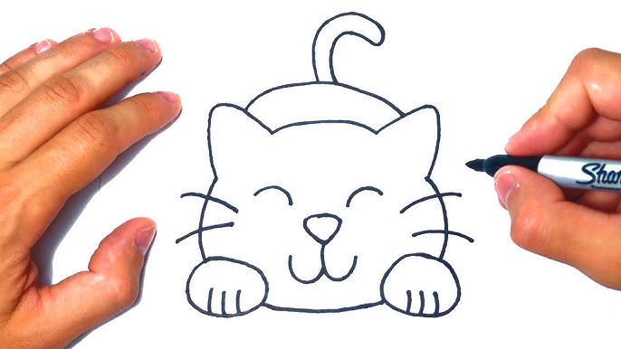 como desenhar um gato  Dibujos de gatos, Dibujos de perros, Gatos para  pintar