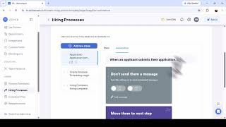 Workstream Position Templates, Hiring Process, Automations