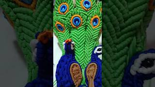 Macrame peacock flower pot/Macrame flower pot#shorts#yt#macrame