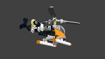 LDCad Animation : Lego 42064 - Helicoptor