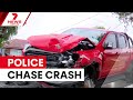 Police chase ends in a chaotic crash in Liverpool | 7NEWS