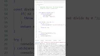 JavaScript Throw error