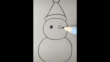 Snowman Drawing⛄#shorts #drawing