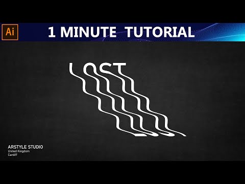 1 Minute Trick in Illustrator - Stairs like typography ( Text ) using wrap text