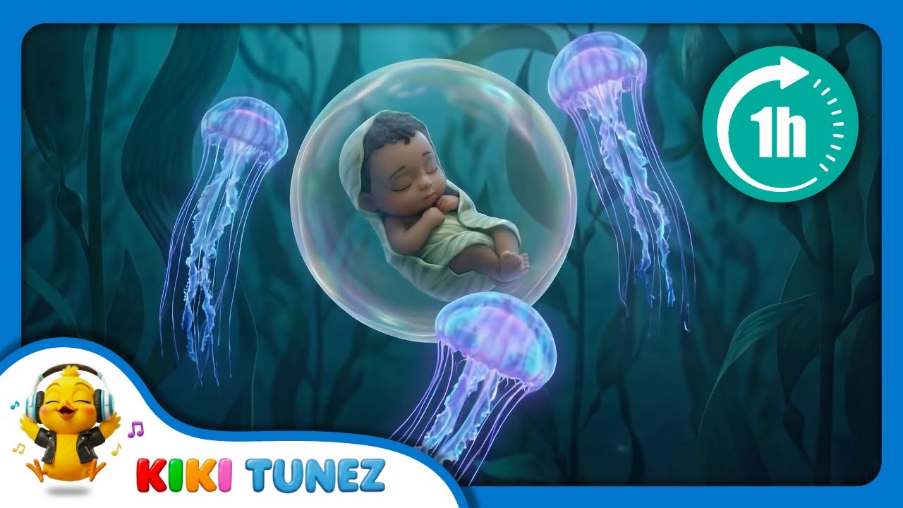 Baby Sensory Lullaby 🐠 1 hour Relaxing Jellyfish Animation & Sleep Music 💤