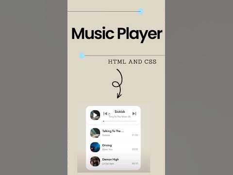 How To Make A Music Player Using HTML CSS And JavaScript | #shorts # ...