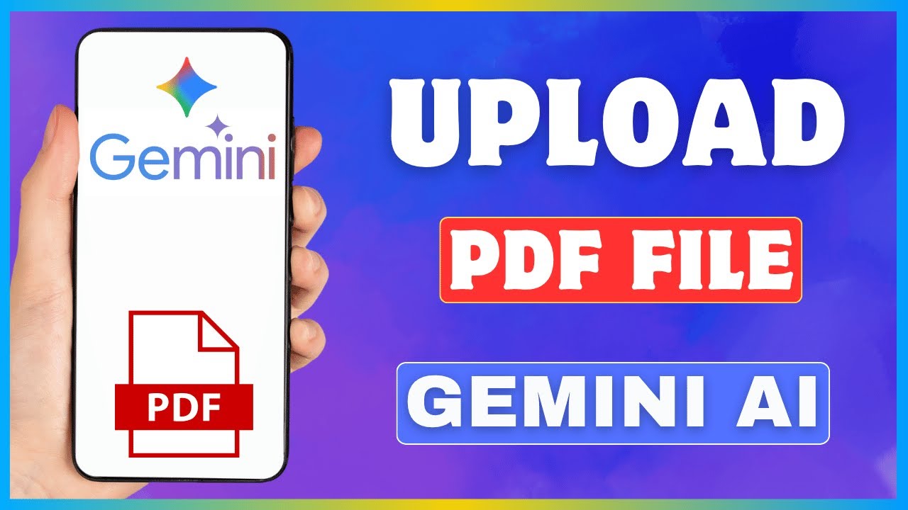 How To Upload PDF To Gemini | Upload PDF File In Gemini - YouTube