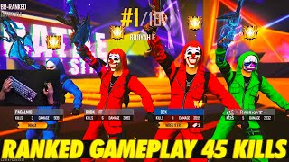 B2K, RAISTAR, RUOK FF, PAGAL M10 / 4 CRIMINALS FULL RANKED GAMEPLAY - INSANE 45 KILL