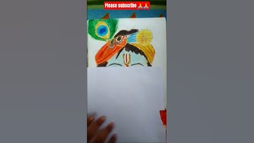 Shree Krishna Drawing 🕉️ | Peaceful & Realistic Art | #trending #shorts@JerrykiArt @AjArts03
