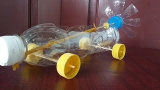 Wie Man Ein Gummiband Betriebenen Auto Machen Mit Plastikflasche