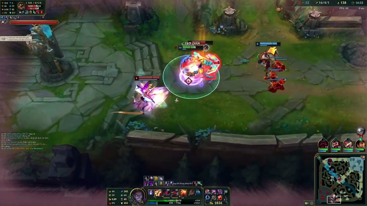 RANK 1 SYLAS !!!! hủy diệt 5xx chấp 0-3 ( siêu hành gà )