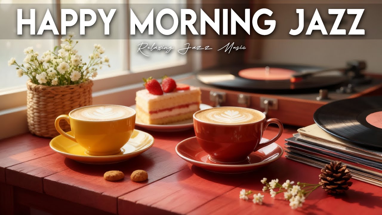 Happy Morning Jazz☕Positive Bossa Nova Instrumental and Relaxing Jazz Cafe Music for Studying
