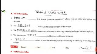 Class 4th || Computer || Chapter 4 Fun with paint || Book filling ||