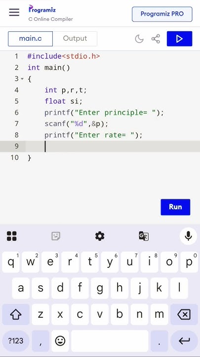 #c programming#c#code#||Print Simple interest ||#c language#bca student ...