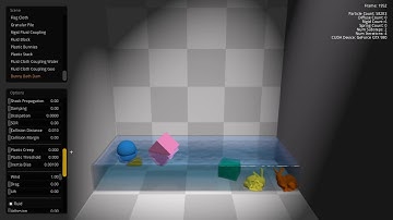 Virtual Ballistics gel early design using Nvidia Flex SDK