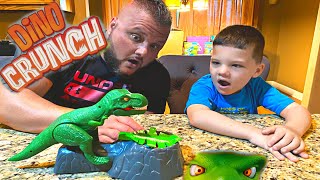 Caleb PLAYS DINO CRUNCH Family Fun Game For Kids with