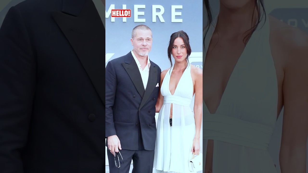 Brad Pitt, Ines de Ramon, and Lewis Hamilton at the premiere of the upcoming sports drama film ‘F1’