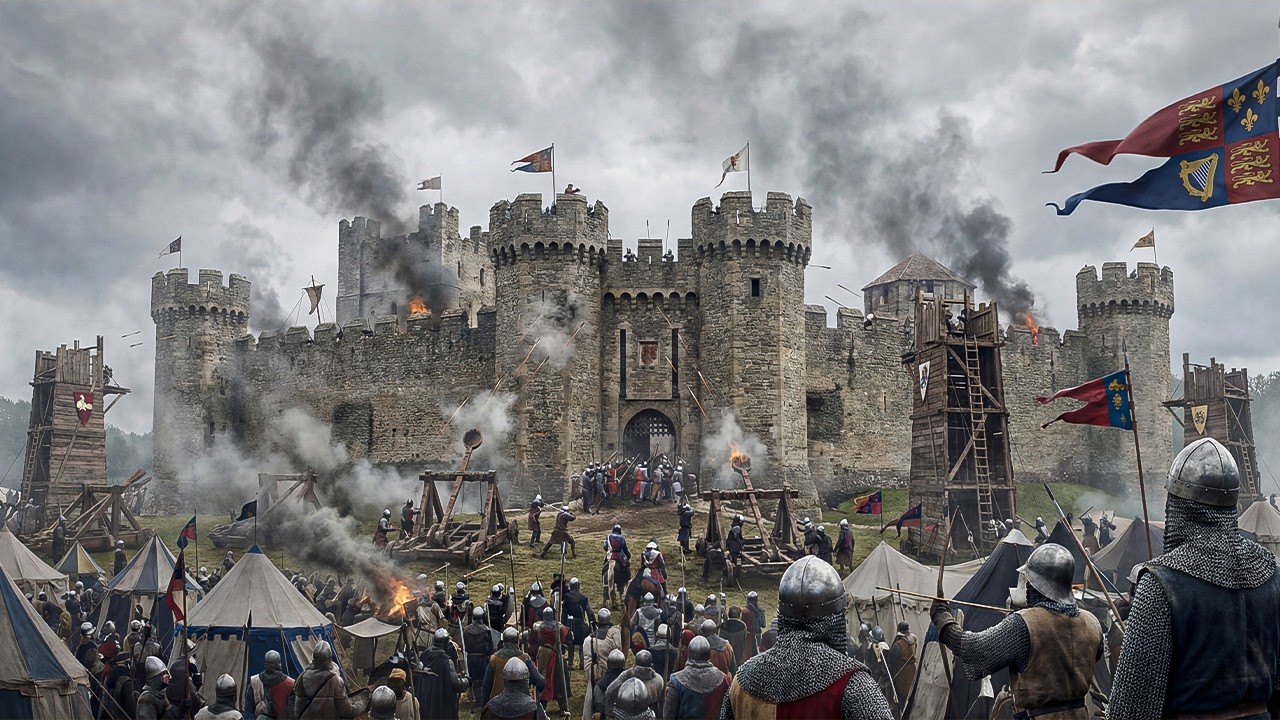 Жизнь В Средневековом Замке Во Время Осады | ИИ Реконструкция