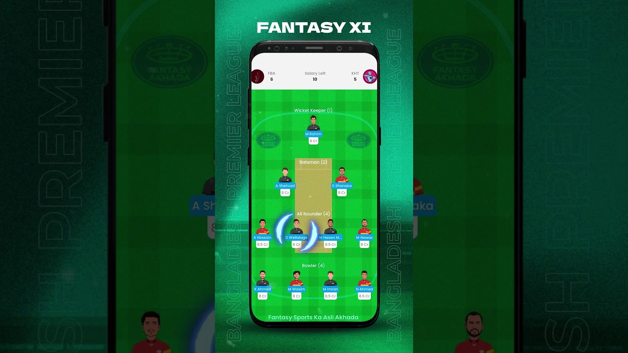 FBA vs KHT Dream11 Prediction | Bangladesh Premier League 