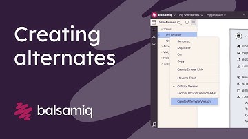 How to create alternates in Balsamiq