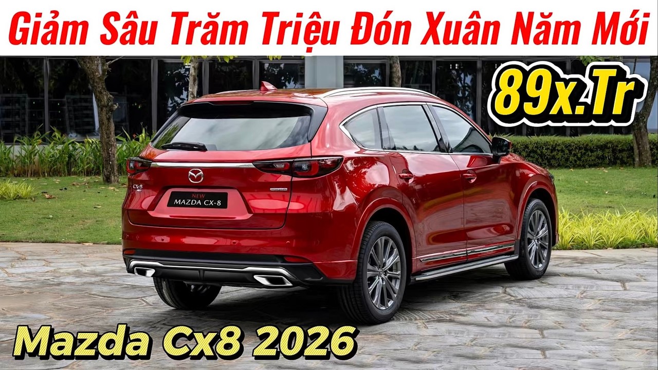 ✅Mazda CX8 Giảm Sâu Trăm Triệu Đón Xuân | Lăn Bánh CX8 Cạnh Tranh Honda CRV | Giá Xe Việt