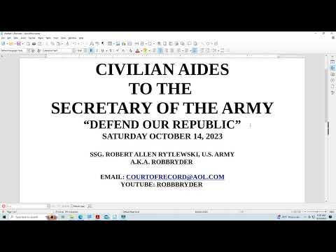 Видео: CIVILIAN AIDES to the SECRETARY OF THE ARMY - DEFEND OUR REPUBLIC