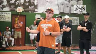Coach allen speaking to campers out at texas prospect baseball
academy.