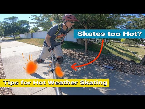 Hot weather inline skating tips.   Dealing with hot inline skate boots and other helpful tips