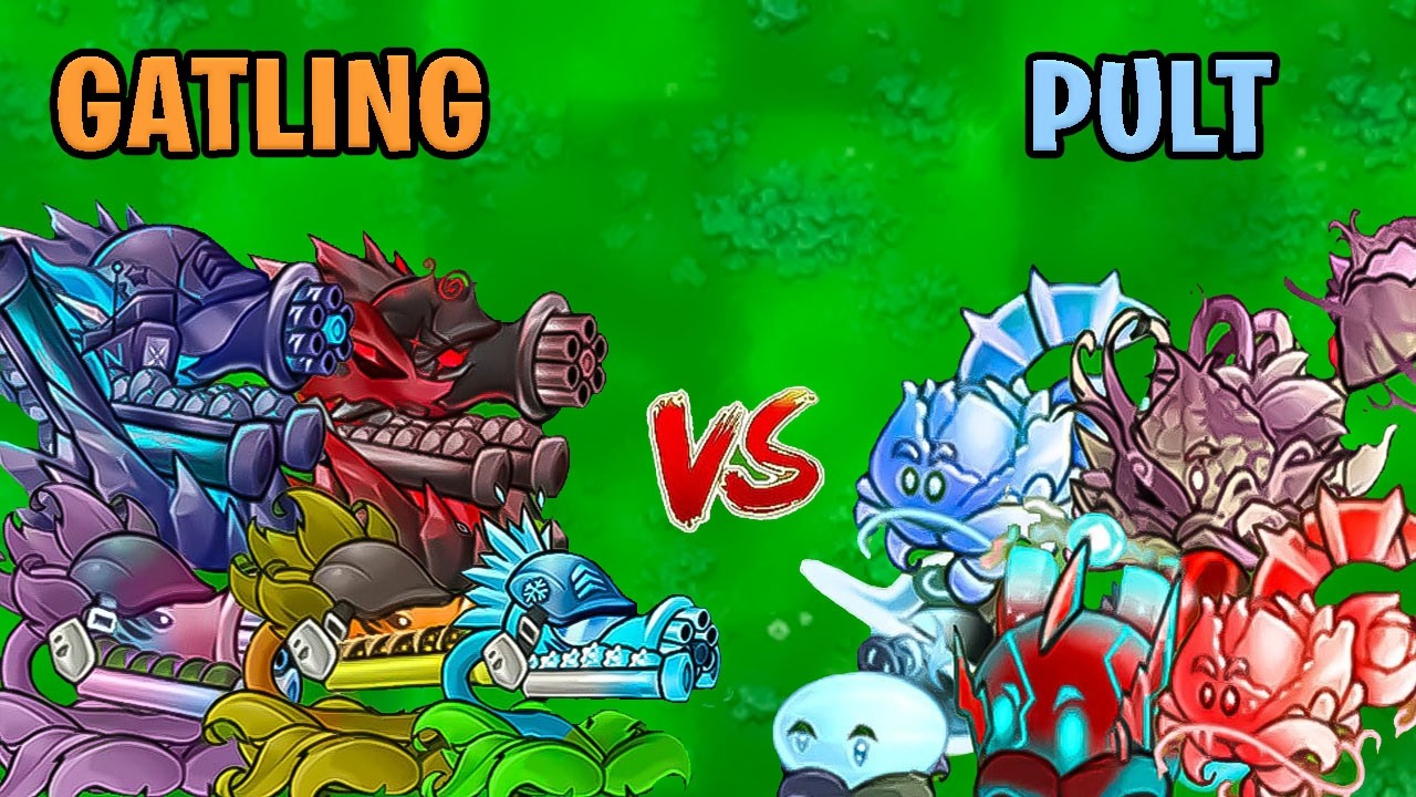PVZ 1 Fusion 3.4 Challenge!! Team Gatling VS Team Pult VS All Zombie ...
