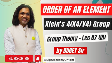 Order Of an Element, Klein