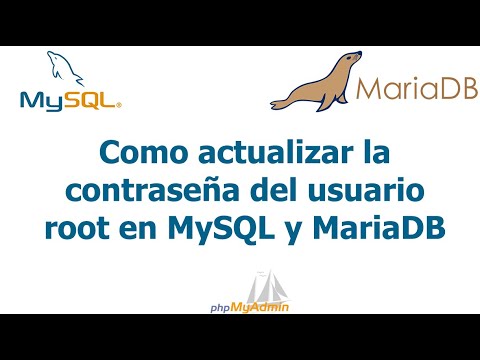 Como cambiar contraseña del usuario "root" en MySQL y MariaDB