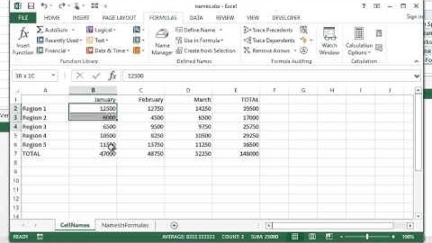 Microsoft Excel - Applying Names Quickly