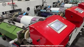ZY350P-10 Servo Drive 350mm 10 Color Flexo Printing Machine, Multiple Layer Label Unit