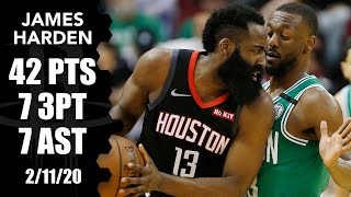 James Harden cooks Boston for 42 points in Celtics vs. Rockets | 2019-20 NBA Highlights