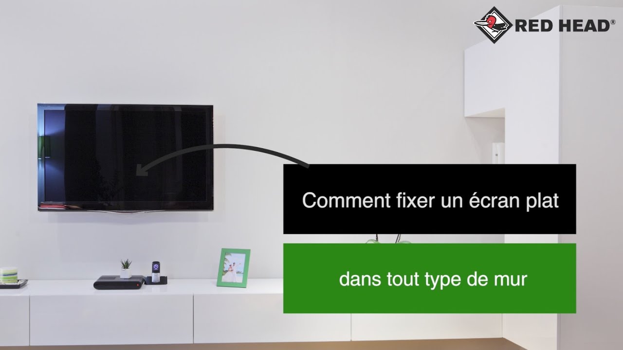 Atelier Red Head n°1 : Fixer un écran plat dans tout type de mur - YouTube