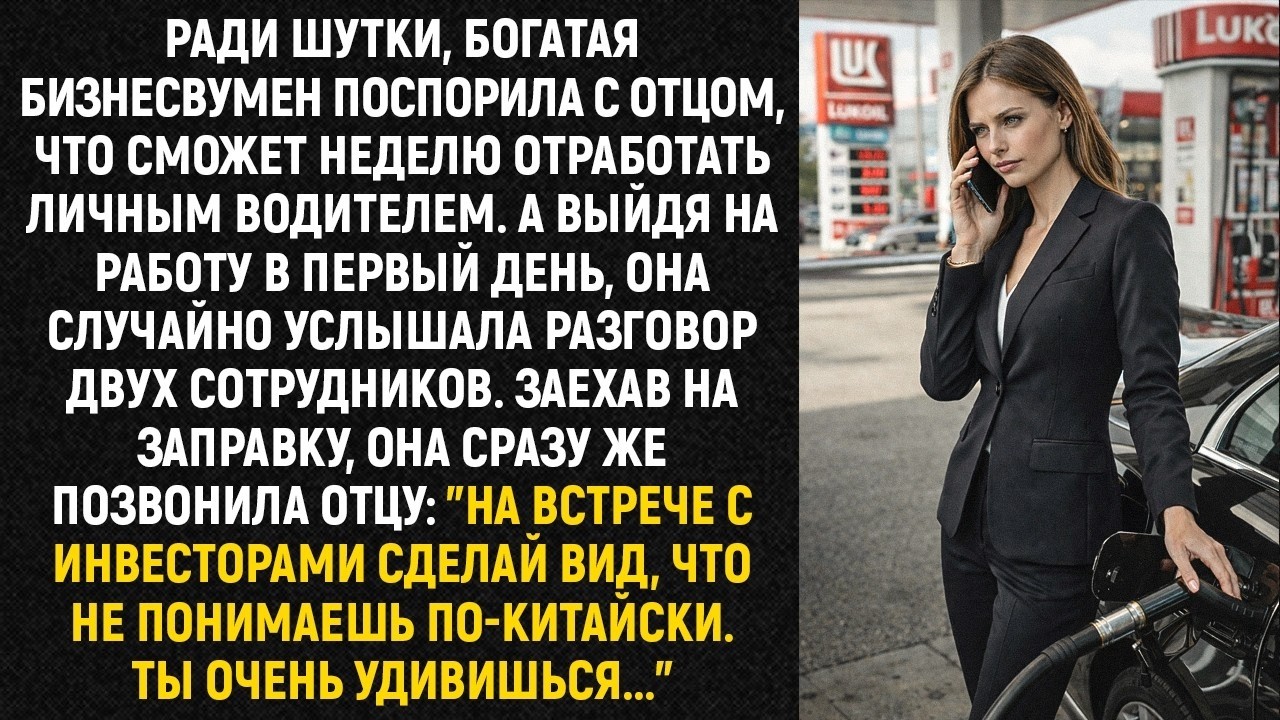 Ради шутки, богатая бизнесвумен поспорила с отцом , что сможет неделю отработать личным водителем