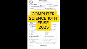 COMPUTER SCIENCE | 10TH | 2025 | FBISE #exampreparation ‎ @saadacademy3855