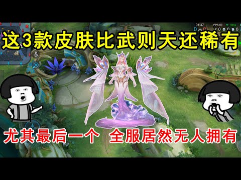 这3款皮肤比武则天还稀有！尤其最后一个，全服居然无人拥有！—王者荣耀