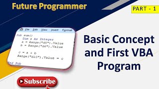 #1 Basic Concept of VBA in Hindi | First VBA Program in Hindi || Rahul Verma || Future Programmer
