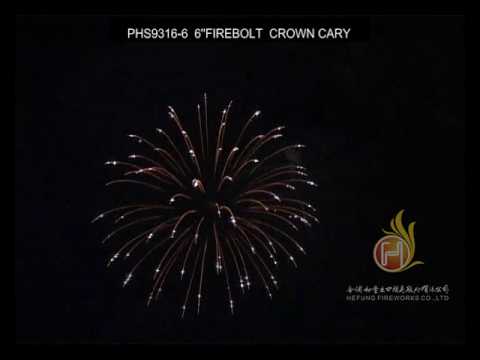 6'' FIREWORK SHELL - FIREBOLT CROWN EFFECT