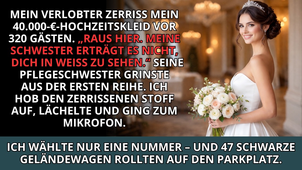 Zuerst hielt ich es für einen Albtraum, als Henrik vor über dreihundert Gästen mein Kleid packte und es mit einem Ruck bis zur Taille zerriss. Wir standen im Ballsaal eines alten Hotels in...