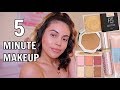 5 MINUTE EVERYDAY GLOWY MAKEUP: NO FOUNDATION + NO FALSE LASHES! | JuicyJas